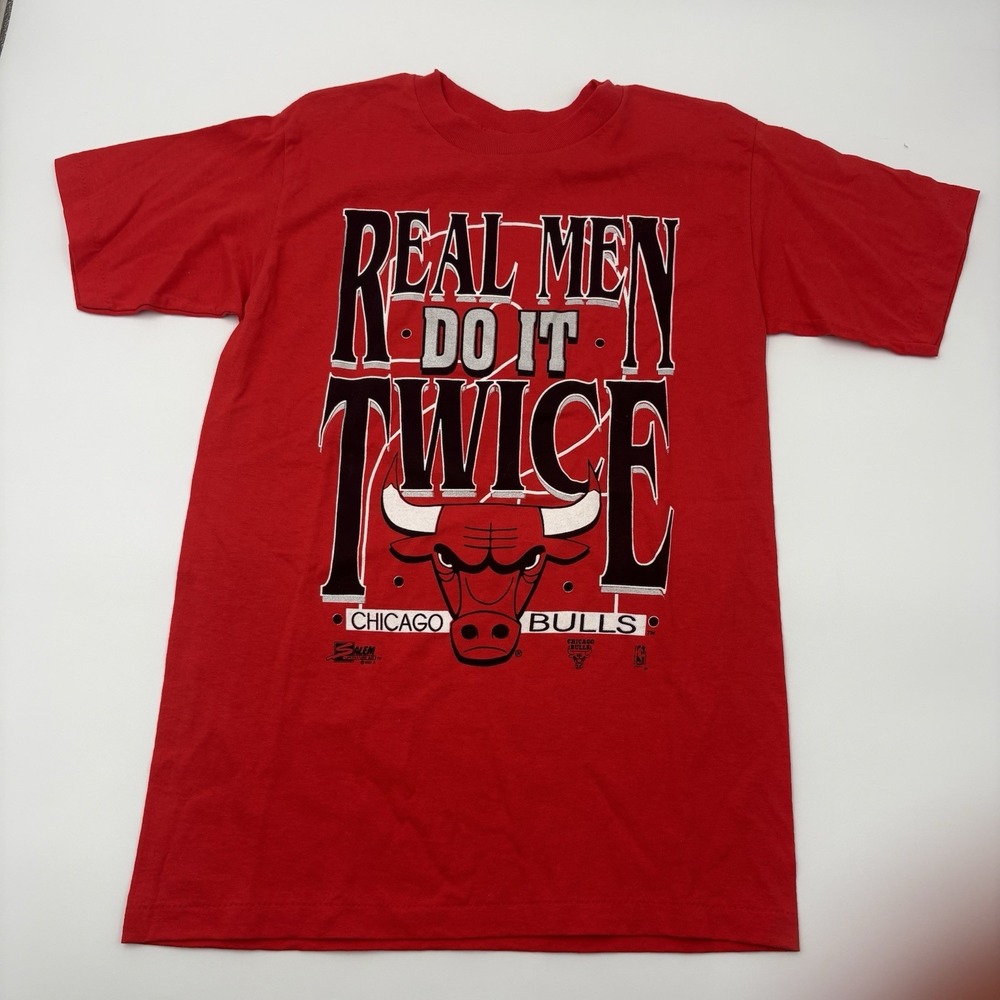 Salem Sportswear Chicago Bulls Real Men Do It Twice Vintage 1992 T-Shirt M USA